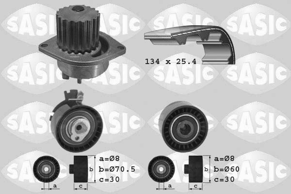 Sasic 3900015 - Ūdenssūknis + Zobsiksnas komplekts www.autospares.lv