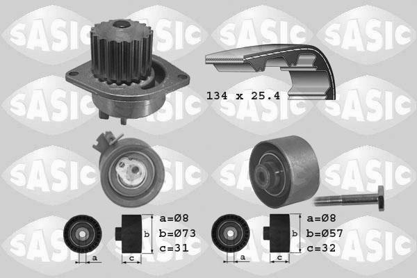 Sasic 3900016 - Ūdenssūknis + Zobsiksnas komplekts autospares.lv