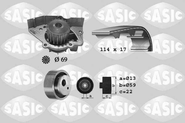 Sasic 3900024 - Ūdenssūknis + Zobsiksnas komplekts www.autospares.lv