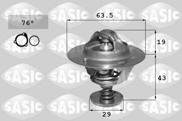 Sasic 3306142 - Термостат охлаждающей жидкости / корпус www.autospares.lv