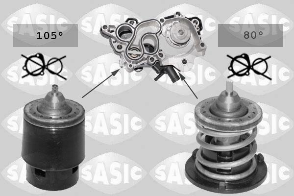 Sasic 3306151 - Термостат охлаждающей жидкости / корпус www.autospares.lv