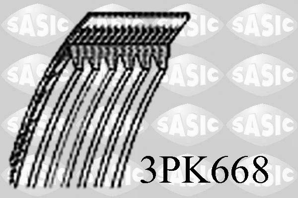 Sasic 3PK668 - Поликлиновой ремень www.autospares.lv