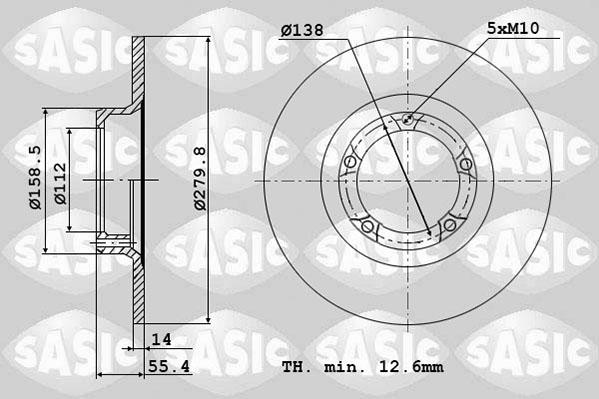 Sasic 2464694J - Bremžu diski www.autospares.lv