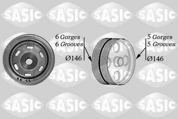 Sasic 2150017 - Piedziņas skriemelis, Kloķvārpsta www.autospares.lv