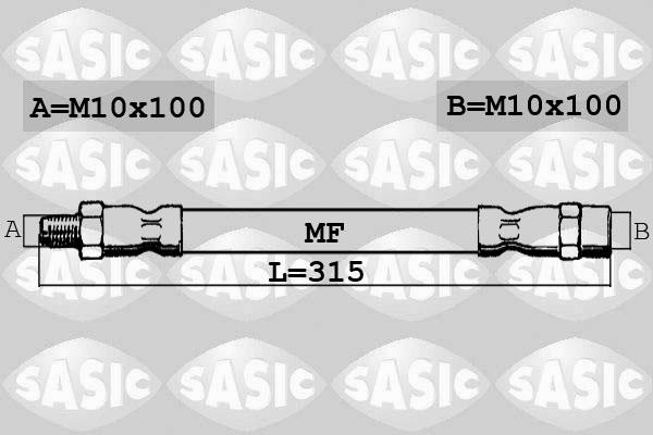 Sasic SBH6390 - Bremžu šļūtene www.autospares.lv