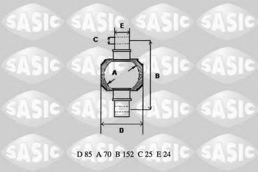 Sasic T773022 - Centrālais šarnīrs, Trīsstūrveida svira www.autospares.lv