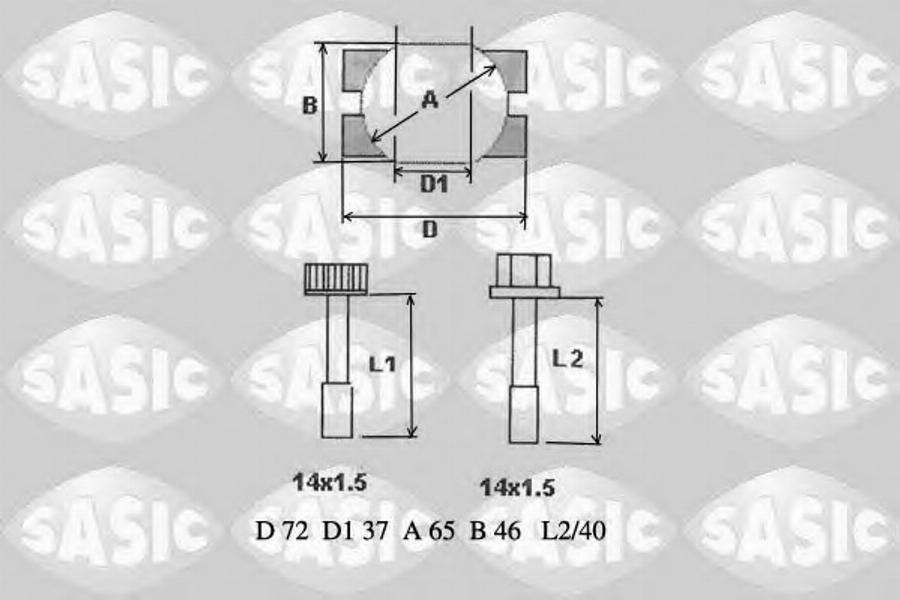 Sasic T772002 - Remkomplekts, Balstiekārtas svira www.autospares.lv