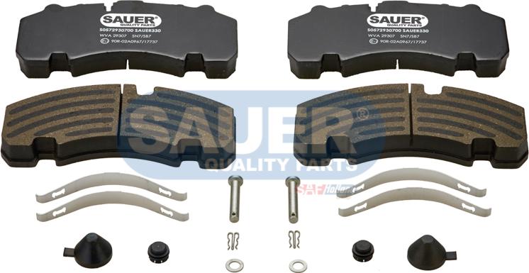 SAUER S0572930700 - Brake Pad Set, disc brake www.autospares.lv