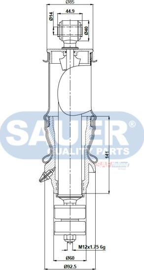 SAUER S3293101100 - Demferis, Kabīnes stiprinājums www.autospares.lv