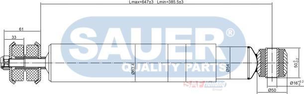 SAUER S3760084000 - Amortizators www.autospares.lv