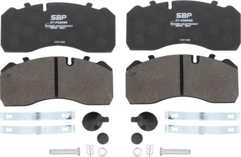 SBP 07-P29095 - Brake Pad Set, disc brake www.autospares.lv