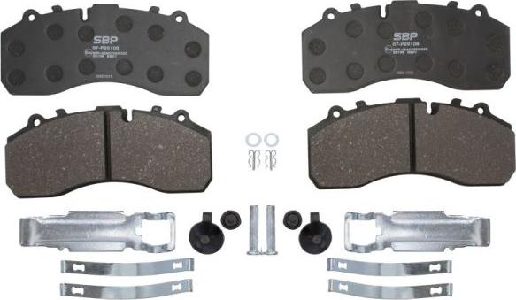 SBP 07-P29108 - Brake Pad Set, disc brake www.autospares.lv