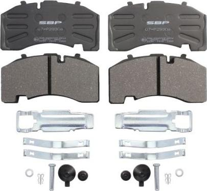 SBP 07-P29308 - Brake Pad Set, disc brake www.autospares.lv