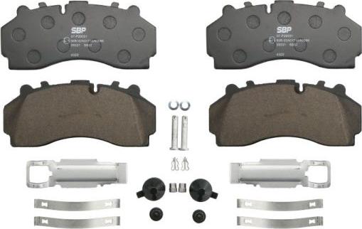 SBP 07-P29331 - Brake Pad Set, disc brake www.autospares.lv