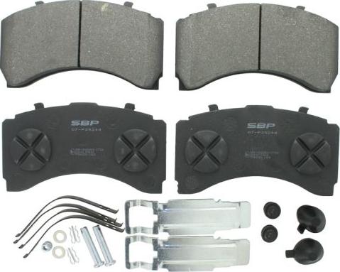 SBP 07-P29244 - Brake Pad Set, disc brake www.autospares.lv