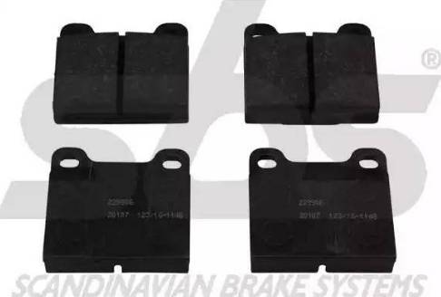 SBS 1501229906 - Brake Pad Set, disc brake www.autospares.lv