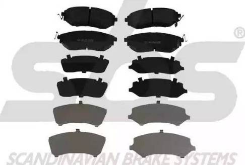 SBS 1501224415 - Brake Pad Set, disc brake www.autospares.lv