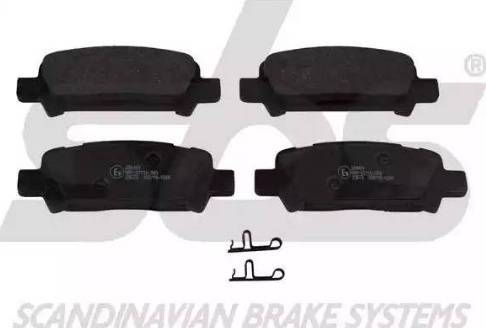 SBS 1501224411 - Brake Pad Set, disc brake www.autospares.lv