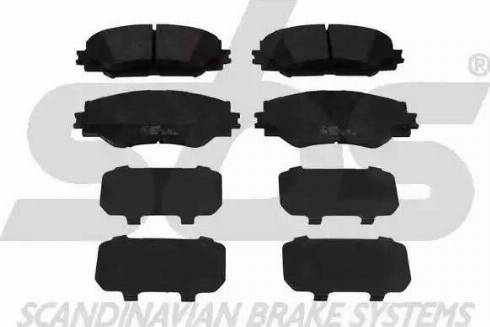 SBS 1501224595 - Brake Pad Set, disc brake www.autospares.lv