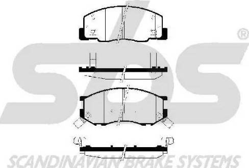 SBS 1501224545 - Тормозные колодки, дисковые, комплект www.autospares.lv