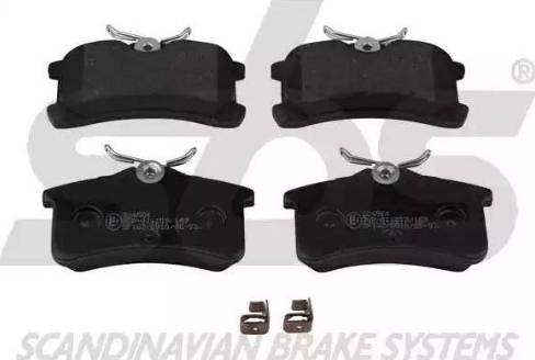 SBS 1501224564 - Brake Pad Set, disc brake www.autospares.lv