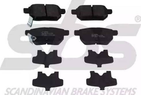 SBS 1501224582 - Brake Pad Set, disc brake www.autospares.lv