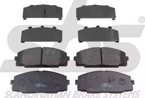 SBS 1501224534 - Brake Pad Set, disc brake www.autospares.lv