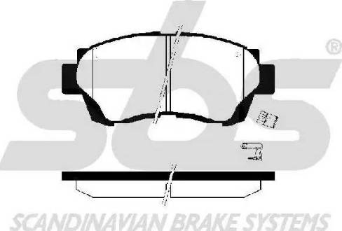 SBS 1501224535 - Brake Pad Set, disc brake www.autospares.lv