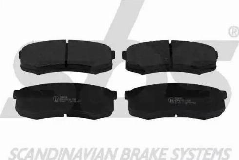 SBS 1501224538 - Brake Pad Set, disc brake www.autospares.lv