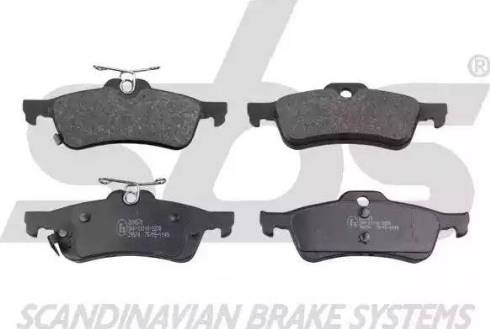 SBS 1501224579 - Brake Pad Set, disc brake www.autospares.lv