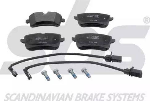 SBS 15012247112 - Brake Pad Set, disc brake www.autospares.lv