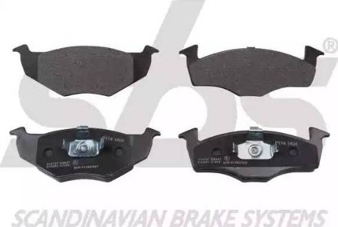 SBS 1501224737 - Brake Pad Set, disc brake www.autospares.lv