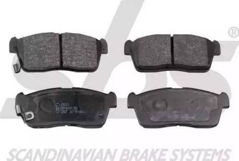 SBS 1501225213 - Brake Pad Set, disc brake www.autospares.lv