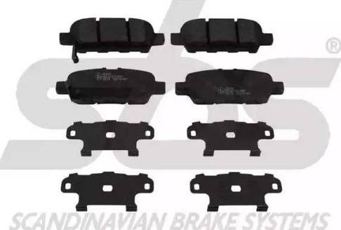 SBS 1501225221 - Brake Pad Set, disc brake www.autospares.lv