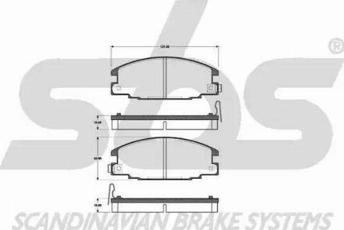 SBS 1501221405 - Тормозные колодки, дисковые, комплект www.autospares.lv