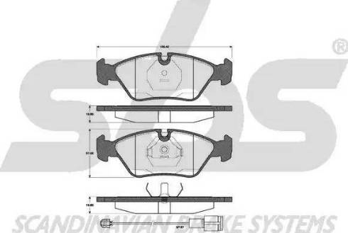 SBS 1501221506 - Bremžu uzliku kompl., Disku bremzes www.autospares.lv