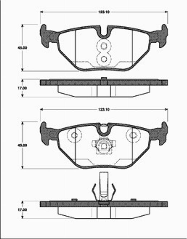 SBS 1501221524 - Brake Pad Set, disc brake www.autospares.lv