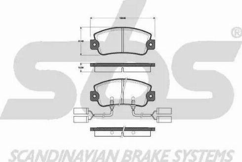 SBS 1501221010 - Bremžu uzliku kompl., Disku bremzes autospares.lv