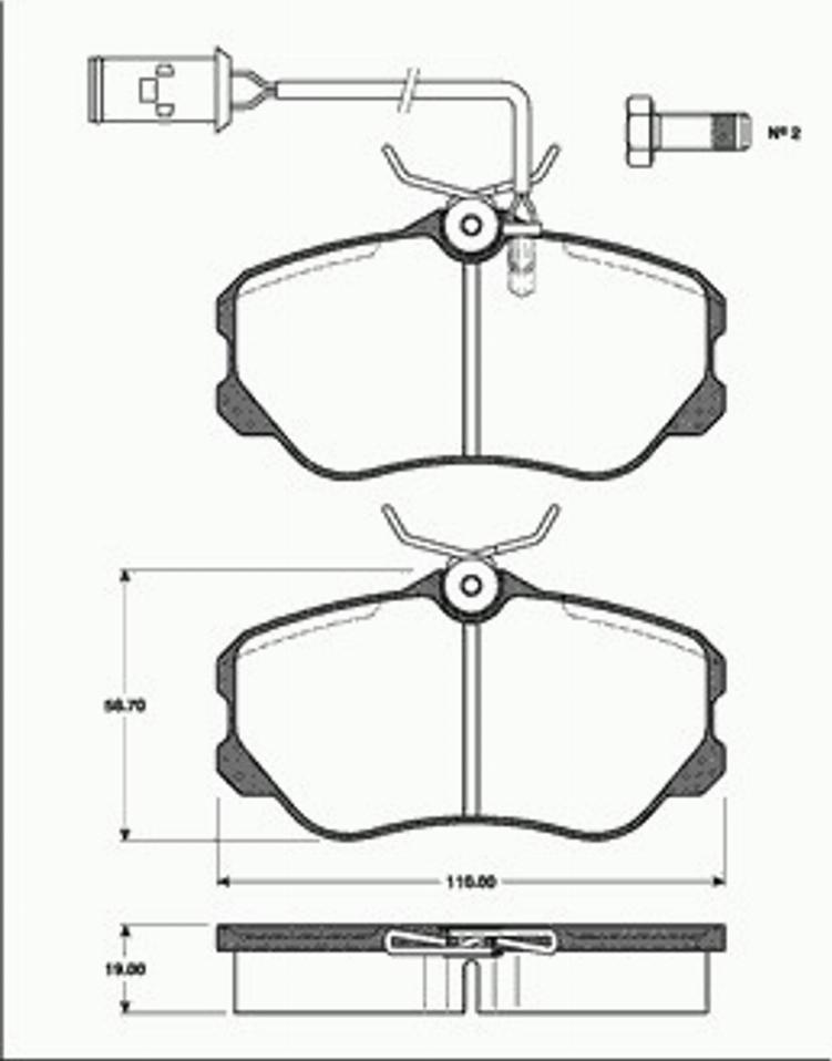 SBS 1501221012 - Тормозные колодки, дисковые, комплект www.autospares.lv