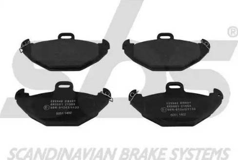 SBS 1501223942 - Brake Pad Set, disc brake www.autospares.lv