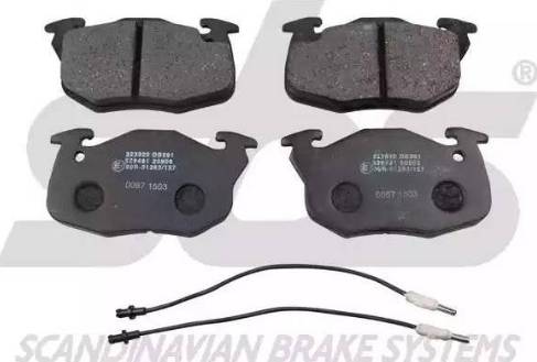 SBS 1501223920 - Brake Pad Set, disc brake www.autospares.lv