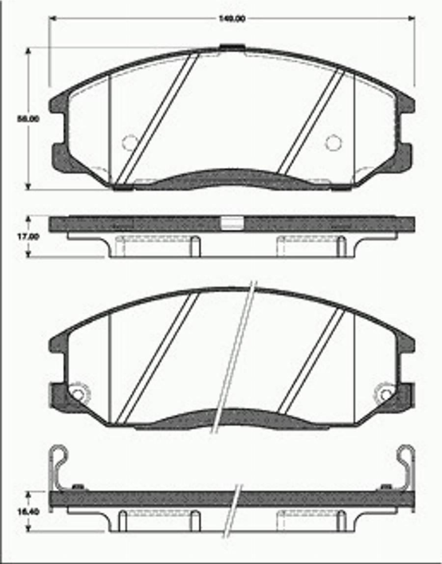 SBS 1501223420 - Brake Pad Set, disc brake www.autospares.lv