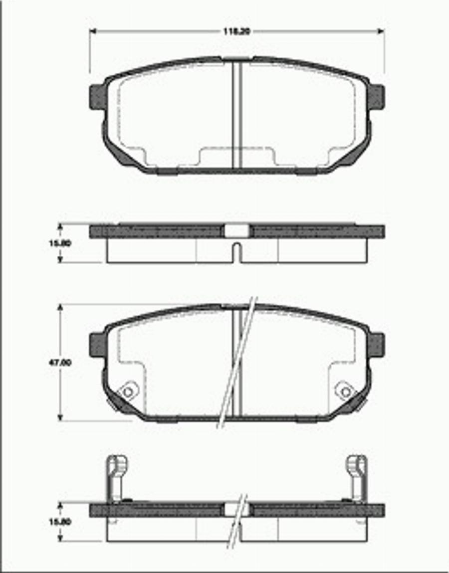 SBS 1501223509 - Bremžu uzliku kompl., Disku bremzes autospares.lv