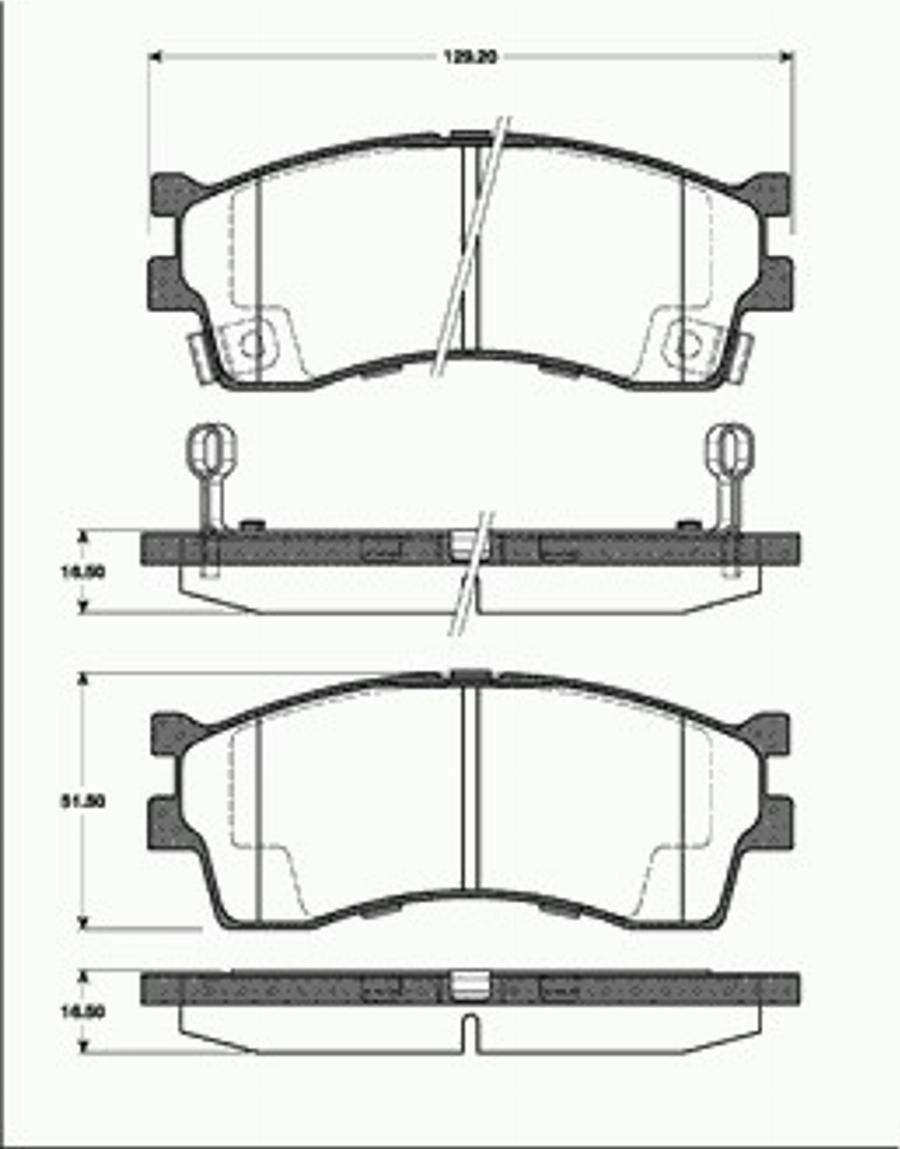 SBS 1501223507 - Bremžu uzliku kompl., Disku bremzes autospares.lv