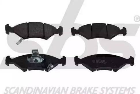 SBS 1501223519 - Тормозные колодки, дисковые, комплект www.autospares.lv