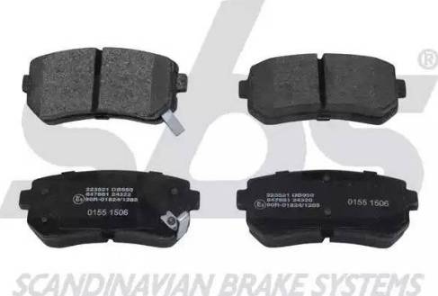 SBS 1501223521 - Brake Pad Set, disc brake www.autospares.lv