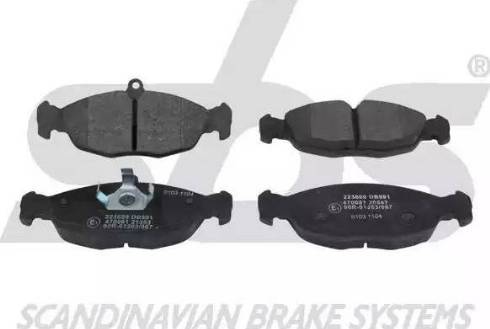 SBS 1501223609 - Brake Pad Set, disc brake www.autospares.lv