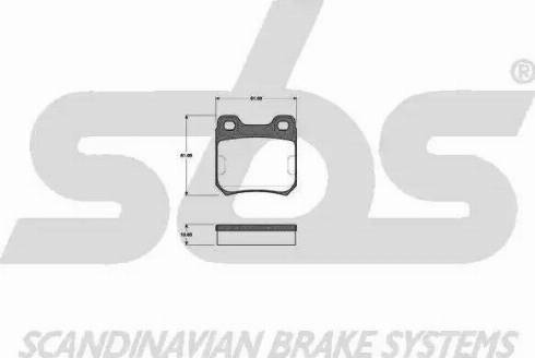 SBS 1501223603 - Brake Pad Set, disc brake www.autospares.lv