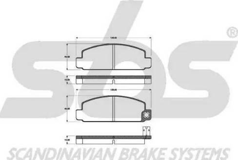 SBS 1501223228 - Bremžu uzliku kompl., Disku bremzes www.autospares.lv