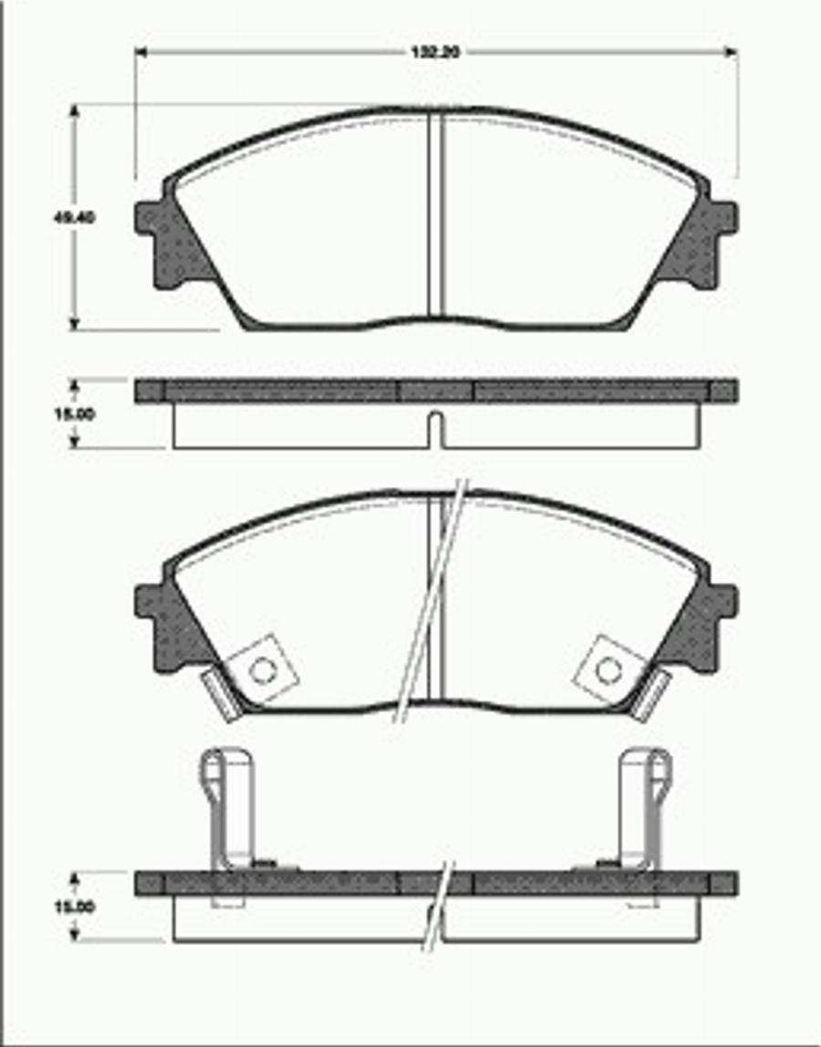 SBS 1501222615 - Тормозные колодки, дисковые, комплект www.autospares.lv